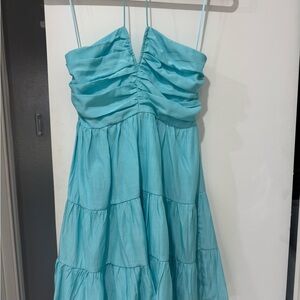 Elegant Aqua Teen Dress. Size Small